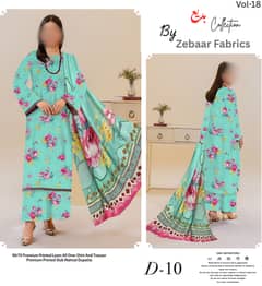 Unstitched Lawn 3-Piece Suits – Premium Quality