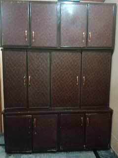 wood almari 3 piece full almari