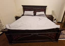 Stylish Wooden double bed set