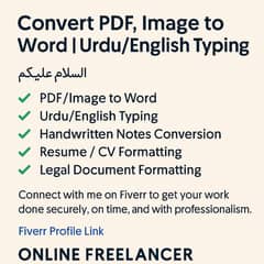 Get Legal Drafts, CVs & Urdu/English Typing – Fast Online Service