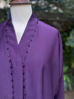 Hand made Abaya design in Nida fabric