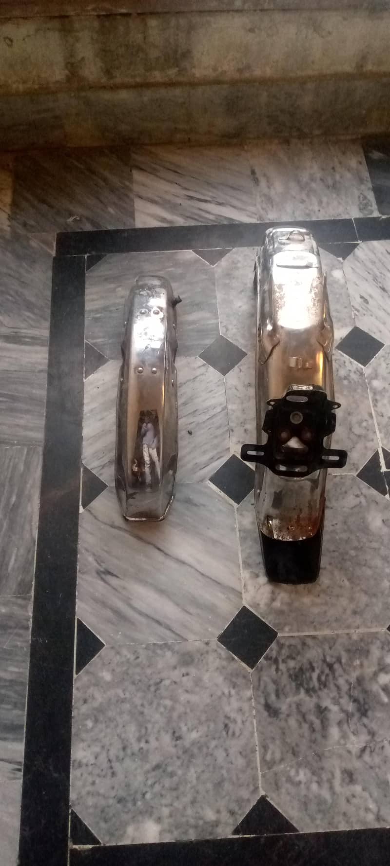 125 Geuniuen coil kara wid plate. . 70 bike agly pichly crome mudgaurd 6