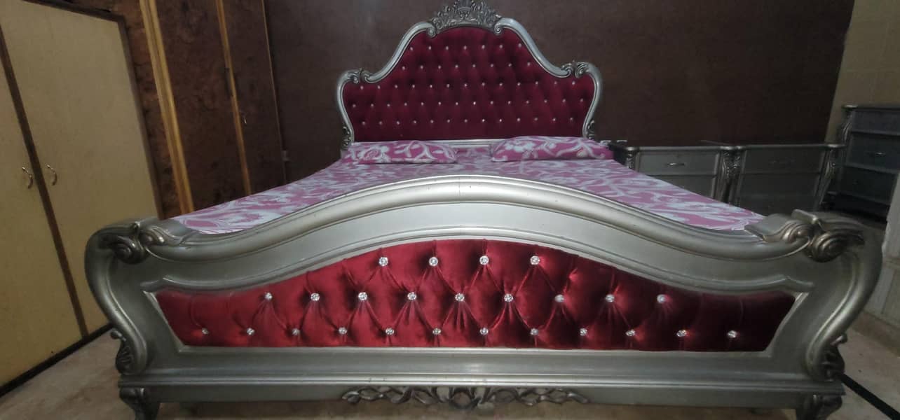 Bed Set with Side table And Dressing Table 1
