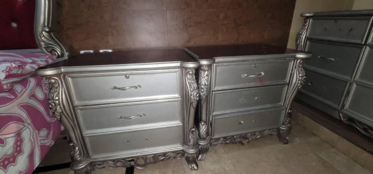 Bed Set with Side table And Dressing Table 2