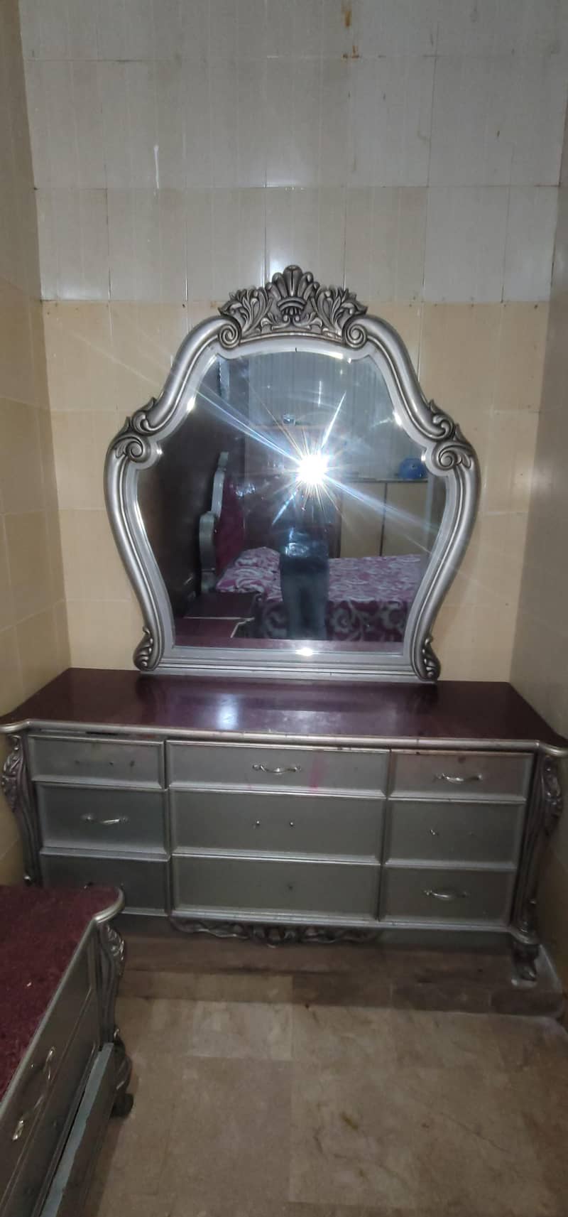 Bed Set with Side table And Dressing Table 4