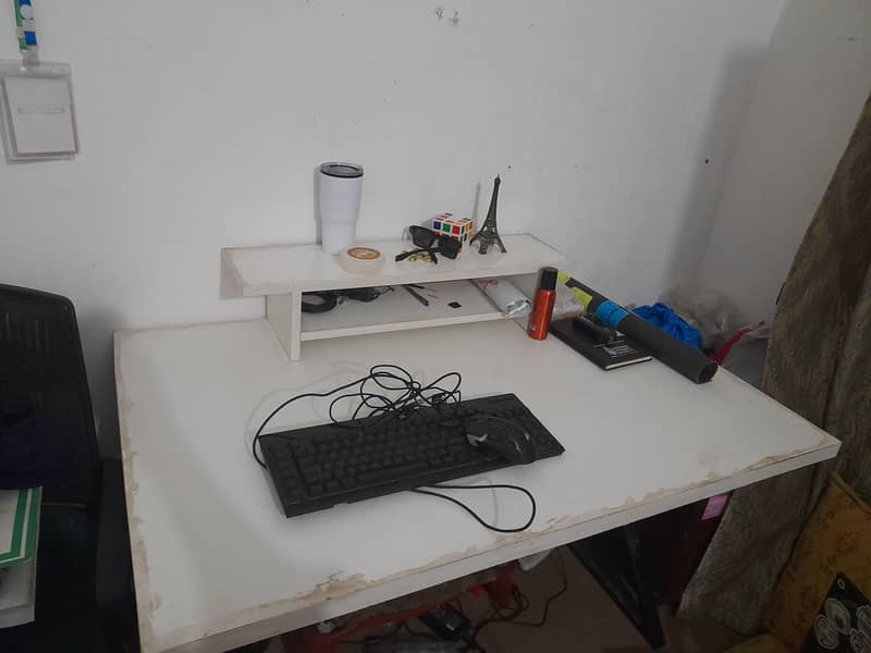 Computer Table with Monitor Stand Like New 1