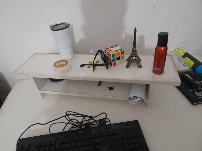 Computer Table with Monitor Stand Like New 2