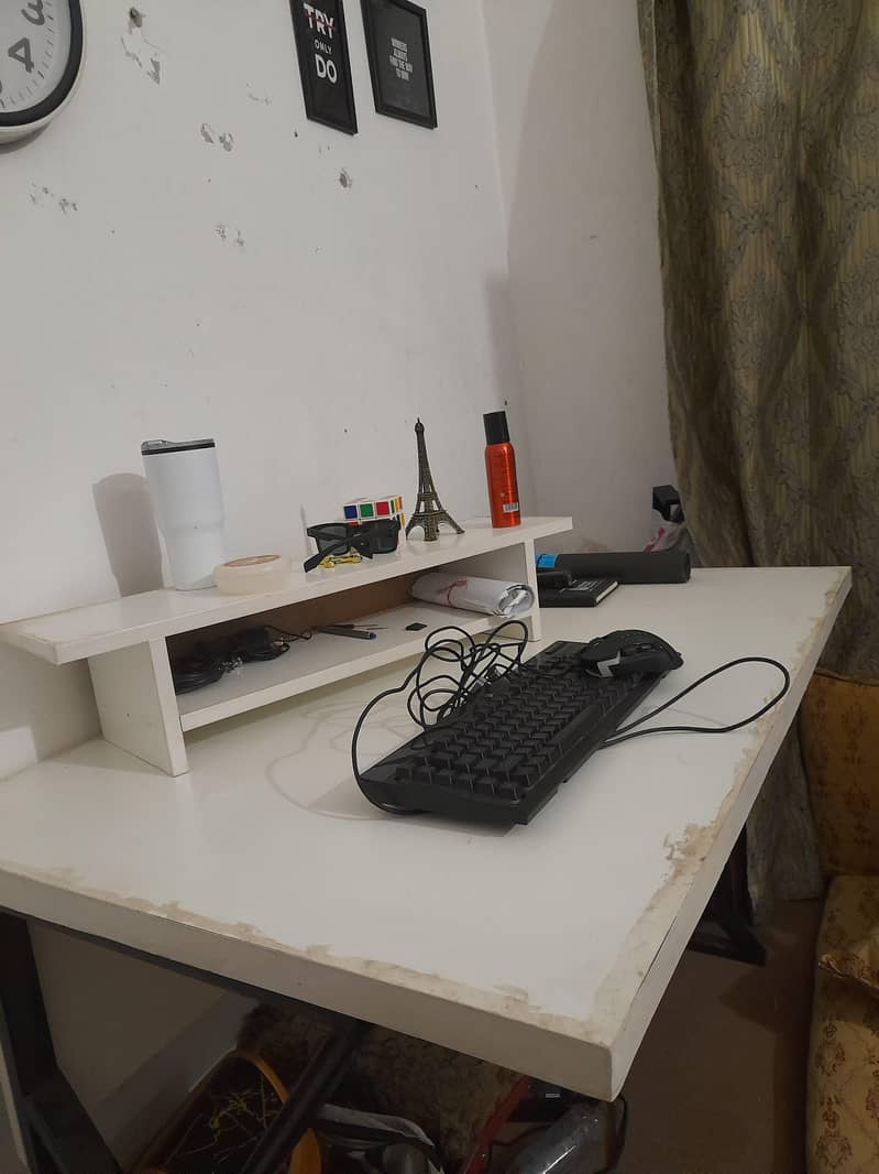 Computer Table with Monitor Stand Like New 3