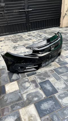 Civic X front bumper with grill