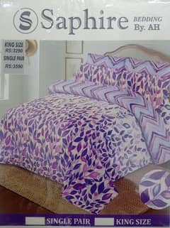 Sapphire Premium King Size Bedsheet – Purple Dream