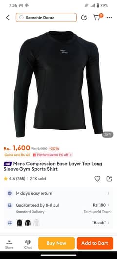 Gym compression shirt for men