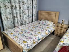 Single Beds without mattress, Dressing & Side Table