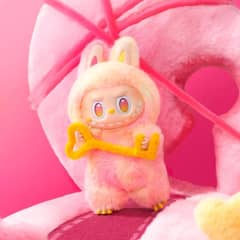Colorful girl's labubu doll