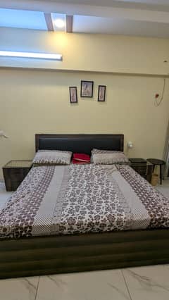Bed and Mattress for Sale along with both side tables