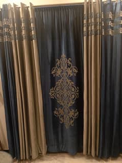 blue n grey curtains