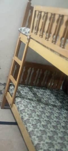 pinewood  bunk bed without  mattresses