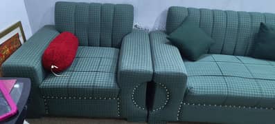 7 seater sofa set in green color