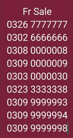 Golden Numbers Sale