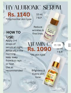 Skin Creams Serum and facewash