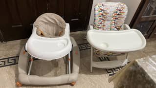 Baby Chair and Baby Walker Set for sale in as new condition