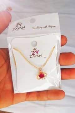 orignel china brand red heart &white crystal ring style Necklace For G