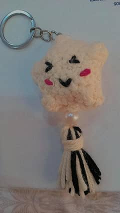 Crochet star keychain