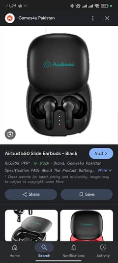 audionic earbuds 550