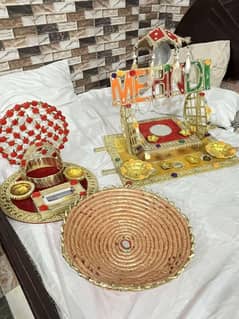2 mandhi decorative plates