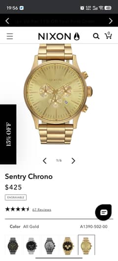 Nixon watch original Japan  chronograph
