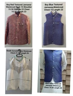 Mens/Boys Textured Jamawar Waistcoat