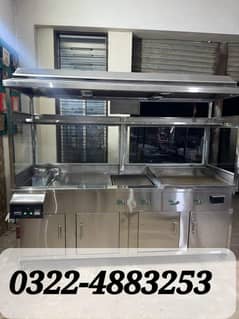 Sharwama counter hot plate Fryer Grill working tabal pizza Deck oven