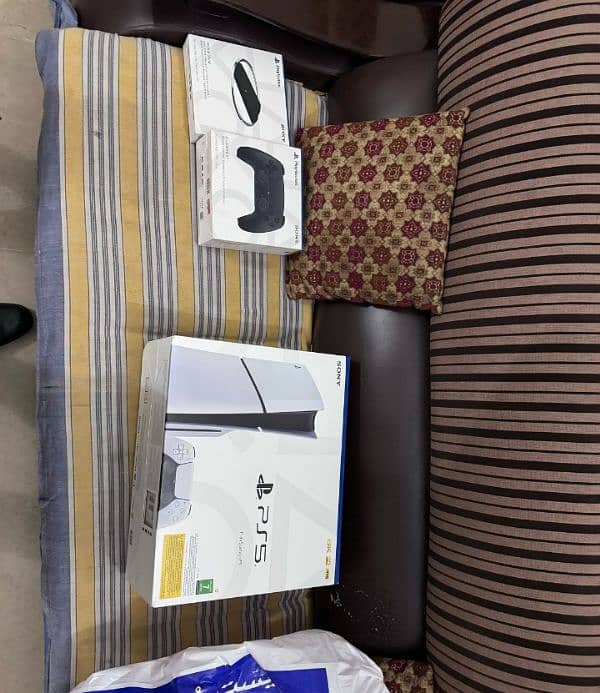 PS5 Slim with 2 controllers,stand (Bought in outer country) Negotiable 3
