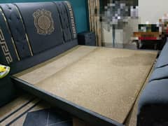 High Crown Heavily Cushioned Bed set with 2 side tables