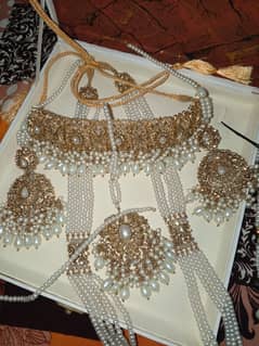 unique bridal set with long Rani har
