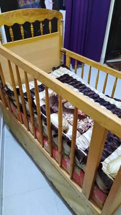 Wooden cot for babies till 5 year