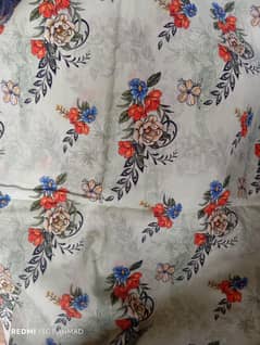 3 piece printed shirt Dupatta and plain shalwar Lawn