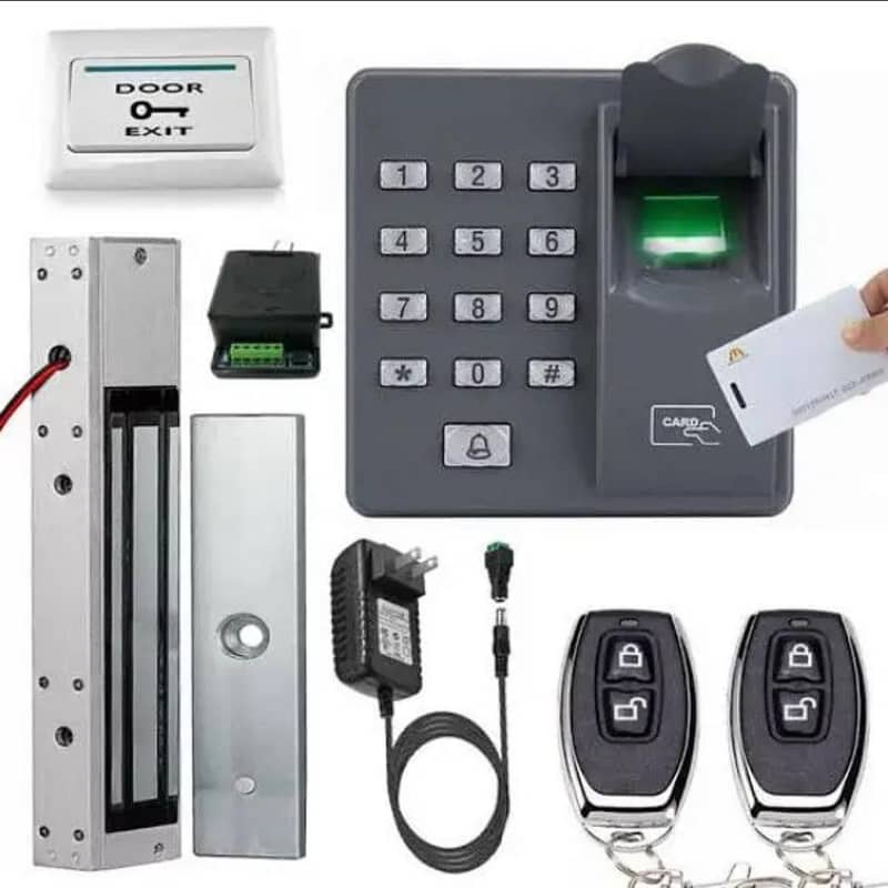 smart fingerprint handle electric door lock burglar alarm system 3