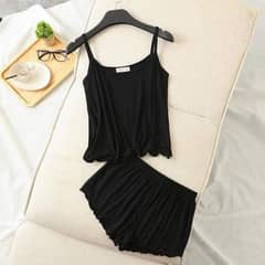 comfortable cotton jersey cami set 2 pc