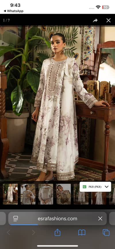 Long embroidered dress for sale