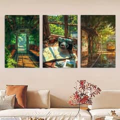 Stunning 3 Pcs Abstract Art Wall Frames - Transform your Space
