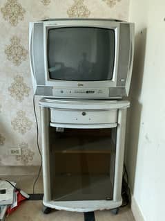 Lg tv with tv trolley