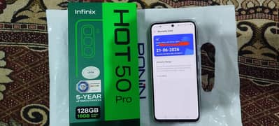 Infinix Hot 50 pro 8gb 128gb warranty till 21 June 2026