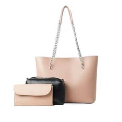 Women's PU leather handbag set - 3 PCs  Collection