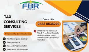 Tax Consultant, Sales Tax, FBR, Tax Filer, NTN, Income Tax Return, SE