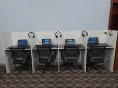 21 Workstations with CAT 6 Internet Wiring with 1  single person desk
