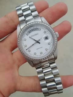 GULANG Luxury Watch | Date & Day | Stainless Steel Beauty