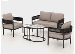 OUTDOOR GARDEN RATTAN UPVC FURNITURE SOFA SET CHAIRS TABLE UMBRELLA