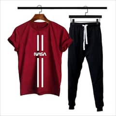 men's cotton jersey printed track suit