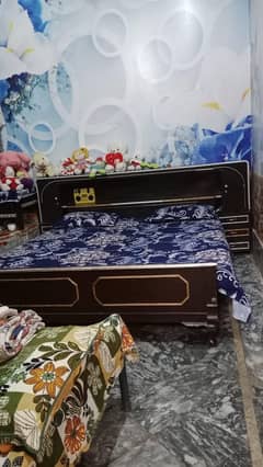 Double bed pure wooden