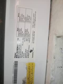 Haier 1.5 Ton Inventer AC original condition 2 Year used